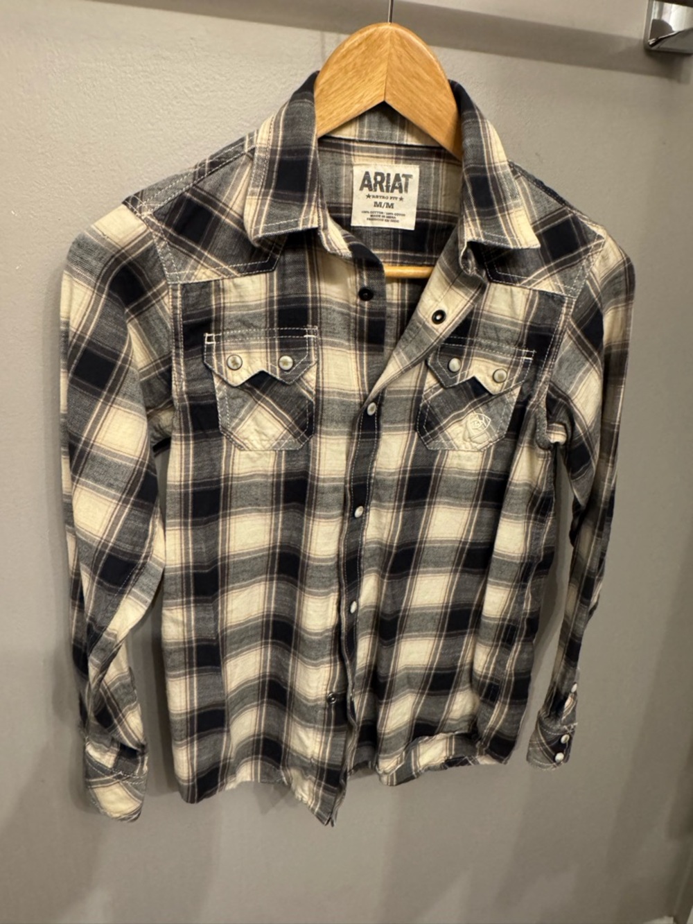 Ariat Women’s Black & White Plaid Button-Up Shirt